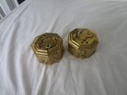 Set Of 2  vintage  Brass  Jewelry Trinket  stash Boxs  with Handle latch    