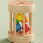 Dailyfunn Montessori Toys Wooden Infant Baby Rolling Rattle Toy For Babies    