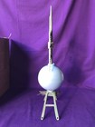      Excellent Green Patina Copper Lightning Rod Satellite Element Blue Ball