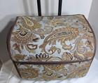 Rolling Sewing Machine Case Tote Carrier Storage Bag Paisley 16 h X19w X 12 l