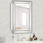 Retro Vintage Bathroom Mirror Medicine Cabinet - 16x26 Inch Wall-mounted Storage