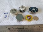 Lot Vintage Antique Pill Boxes Trinket Boxes Box Metal Curio  3 Micro Mosaic 