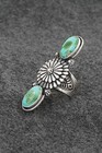 Turquoise   Sterling Silver Ring - Samuel Yellowhair - Size 7 5