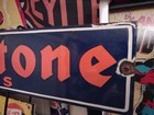 Vintage Large Firestone Tires Auto Advertising Porcelain Service Sign Gas Oil