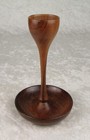 Frantz V Denmark Wooden Candlestick Vintage Mid Century Modern 6-1 4 Inch Tall