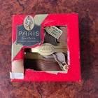 Vintage Deadstock Paris Brand Brown Elastic   Satin Garters For Socks With Box