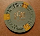 -vintage Nevada-  frontier Club   5 Chip Las Vegas Nv  -1940s