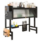 Over The Sink Dish Drying Rack 3 Tier Large Dish Rack Metal For Kitchen With Lid