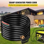 25 Ft 50 Amp Generator Extension Cord 6 Gauge Stw 6 3 8 1 Rv Power Cord N14-50p
