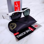 New Ray-ban Sunglasses Unisex Wayfarer 2240 Black white L-g15 T150 50mm Italy