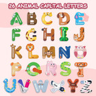 Educational Learning Toys For Kids Wooden Thick Alphabet Magnets 26 Letters