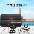 Pyle 800w Marine 4 Channel Ipod mp3 Power Amp volume Remote Control Plmrmp3b