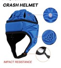 Blue Rugby Helmet Headgear Adjustable Impact Resistant Unisex 21-25in