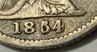 1854 5 Great Britain 4 Pence Silver Double 5 Error