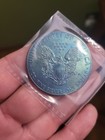 Us Mint 2014 American Silver Eagle 1 Oz 999 Pure Silver Blueberry Toned