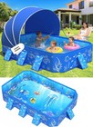 2026 Kiddie Pool With Canopy baby Swimming Pool For Toddler non-inflatable Po   