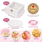 26pcs 10x10x5 Inches White Bakery Boxes Cake Boxes  White Bread Boxes With Wi   
