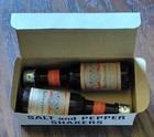 Vintage Budweiser Beer Bottle Salt And Pepper Shaker Set Novelty Collectible Nos