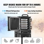 81qtx 2 Insulated Food Pan Carrier Stackable Catering Dishbox Chafing Dish