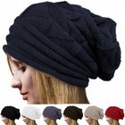 Unisex Winter Wool Knit Beanie Slouch Hat Baggy Warm Ski Cap Fashion