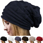 Women s Men Knit Slouchy Baggy Beanie Oversize Winter Hat Ski Fleece Slouchy Cap