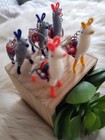 Artisan Handmade Llama Keychains From Peru Multicolored Lot Of 5 Miniature 