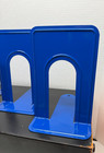 Vintage Highsmith Co  Metal 9  Tall Bookends Blue Mcm Set Of 3