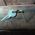 Vintage Rouge Ford Employee Badge Brass Lockout   Tool Check Tag W5145 Keyring