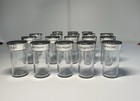 Glass Spice   Herb Jars Empty With Lids Lot Of 18 Visible Wear On Lids