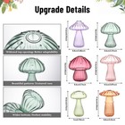 Mushroom Flower Vase  Cute Colored Plant Propagation Stations Set Of 6  Mini    