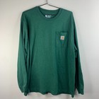 Lot Of 2 Carhartt Force Blue Green Relaxed Fit Pocket Shirt Xl L s