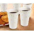 50-pack Gold Foil Confetti Paper Cup For Wedding  Birthday  Bridal Shower  12oz