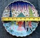 Vintage Turkiye Kutahya 9  Plate bowl Hand Painted Guddus Gini Wall Art Decor