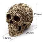 1pc Large Skull Head Collectible Figurine Statue Decor For Halloween Decoration