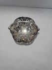 Silver Plate Pierced Basket With Handle