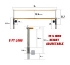 5    Ballet Barre Wall Mount With Height Adjustments 