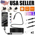 Waterproof Hd Endoscope Usb Type-c Borescope Snake Inspection Camera For Android