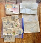 Rare 1930s   1950s Pattern Lot Hot Iron Transfer Embroidery Tablecloth Pillow