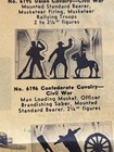 Vintage Civil War Confederate Cavalry Soldiers Lead metal Toy Casting Mold  6196