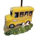 Vintage Susan Winget Children In The Schoolbus Lamp No Shade Nursery Decor Bus