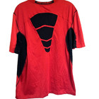 Nike Dri-fit Pro Combat Shirt Men Compression Large Short Sleeve Red Fitted