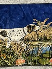 Vtg Wall Hanging Tapestry Duck Hunting English Setter Mcm Hunting Cabin 37   x19   