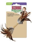 Kong Naturals Cylinder W feathers Catnip Premium Cat Toy Engage Instinctive Play