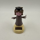 Solar Powered Dancing Bobble Head Toy Cute Graduation Girl  Color Faded From Sun