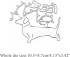 Christmas Metal Die Cuts cute Animal Dachshund Dog Festival Cutting Dies Stencil