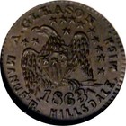 1863 Battle Creek Michigan Civil War Token V P Collier R7 Ngc Ms63 Rare Merchant