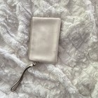 Coach Solid White Logo Zip Wristlet Wallet W  Wrist Strap  Credit Card