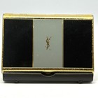Yves Saint Laurent Ysl Logo Vintage Cigarette Holder Card Case Black Gray