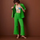Rosie Assoulin Women s Kick Flare Casual Trousers Pants - Green