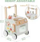 Baby Push Walker Activity Kitchen Cart W  Interactive Toys Green 12-18 Months